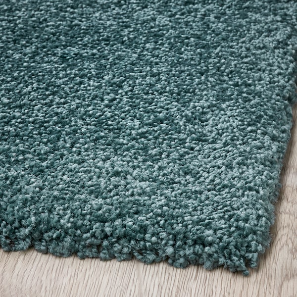 IKEA HOTELLRUM rug, high pile, blue/green white, 5'3 inx7'7 in , IKEA Sale | 28719EDMV