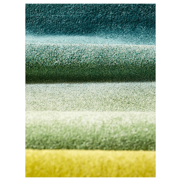 IKEA HOTELLRUM rug, high pile, blue/green yellow, 5'3 inx7'7 in , IKEA Sale | 17894KYAX