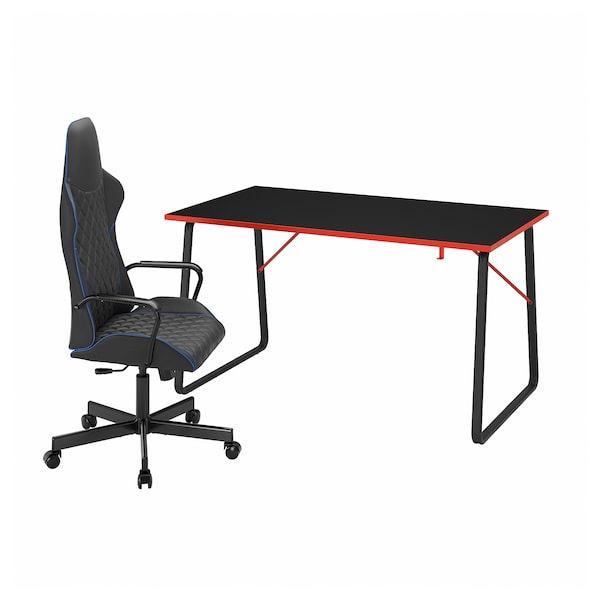 IKEA HUVUDSPELARE / UTESPELARE gaming desk and chair, black , IKEA Sale | 18674UDYR