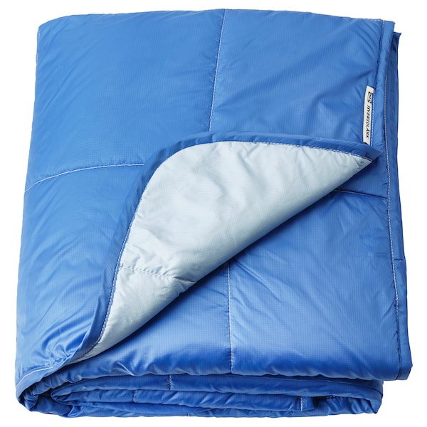 IKEA HYBRIDLÄRK blanket/bag, dark blue/light blue, 51 ¼x74 ¾/15 ¾x15 ¾ in , IKEA Sale | 16095HDOM