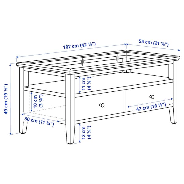 IKEA IDANÄS coffee table, dark brown stained, 42 1/8x21 5/8 in , IKEA Sale | 65813PESV