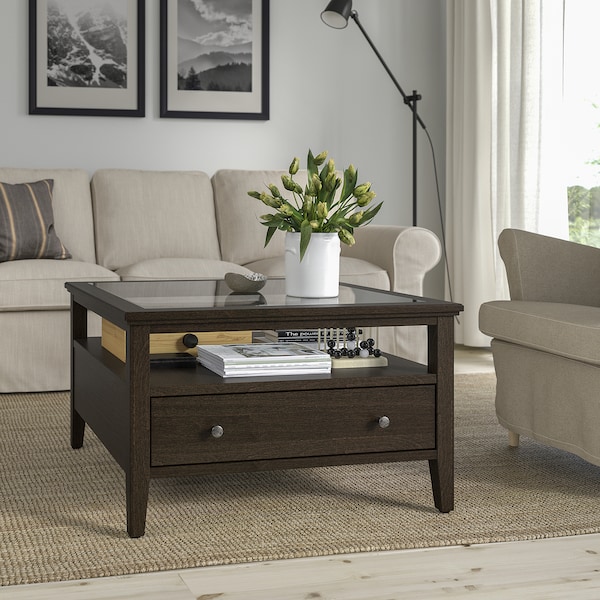 IKEA IDANÄS coffee table, dark brown stained, 31 1/2x31 1/2 in , IKEA Sale | 62371VMJN