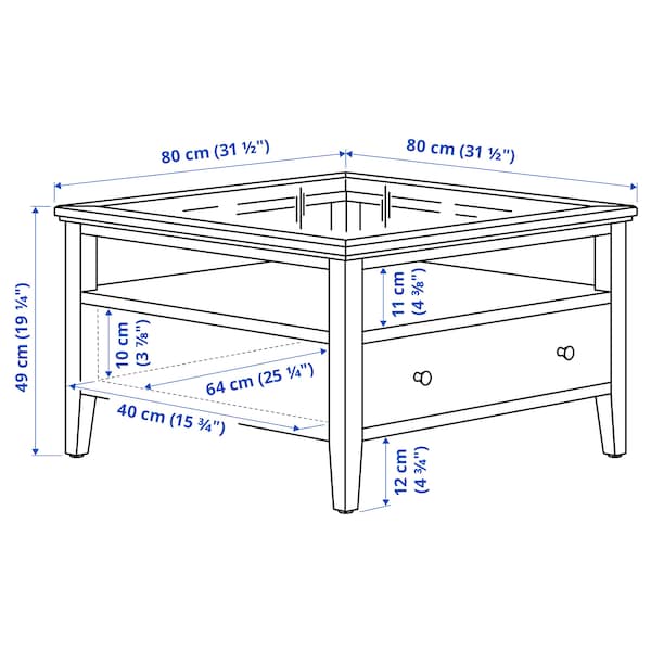 IKEA IDANÄS coffee table, dark brown stained, 31 1/2x31 1/2 in , IKEA Sale | 62371VMJN