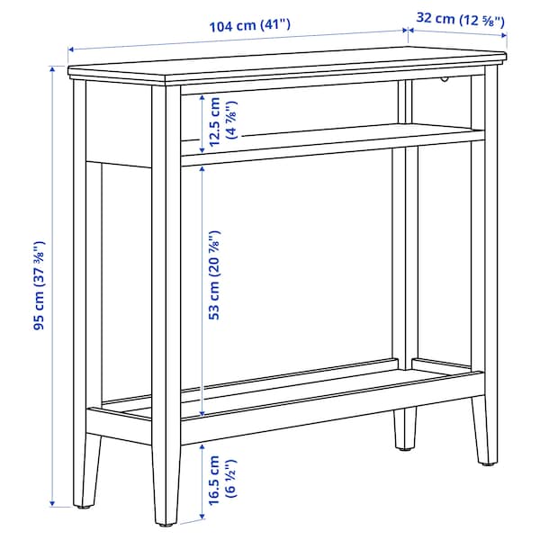 IKEA IDANÄS console table, dark brown stained, 41x12 5/8x37 3/8 in , IKEA Sale | 40683LICO