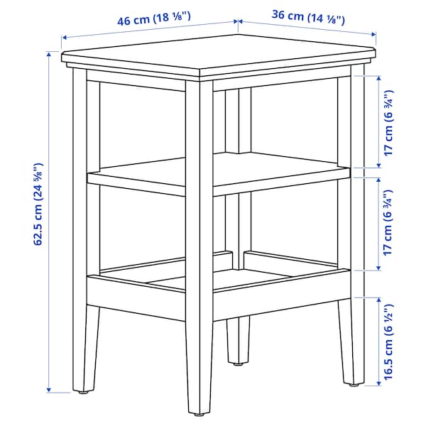 IKEA IDANÄS side table, dark brown stained, 18 1/8x14 1/8 in , IKEA Sale | 23471XHCO