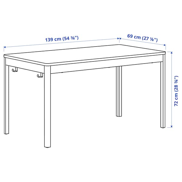 IKEA IDÅSEN underframe for table top, dark gray, 54 3/4x27 1/8x28 3/8 in , IKEA Sale | 69025OQKI