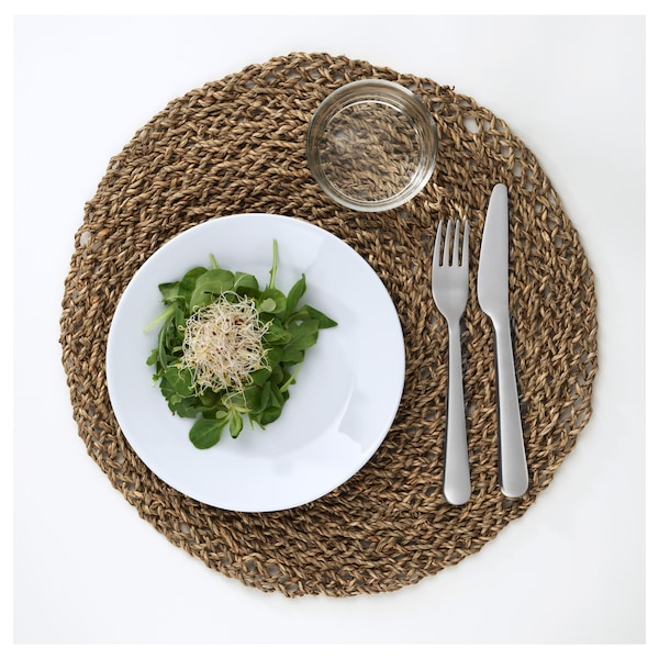 IKEA IHÅLLIG place mat, natural/seagrass, 15 in , IKEA Sale | 30279LAYT