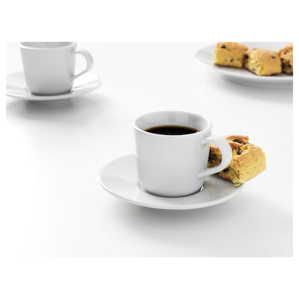 IKEA IKEA 365+ espresso cup and saucer, white, 2 oz , IKEA Sale | 37021VPTK