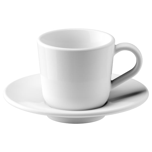 IKEA IKEA 365+ espresso cup and saucer, white, 2 oz , IKEA Sale | 37021VPTK