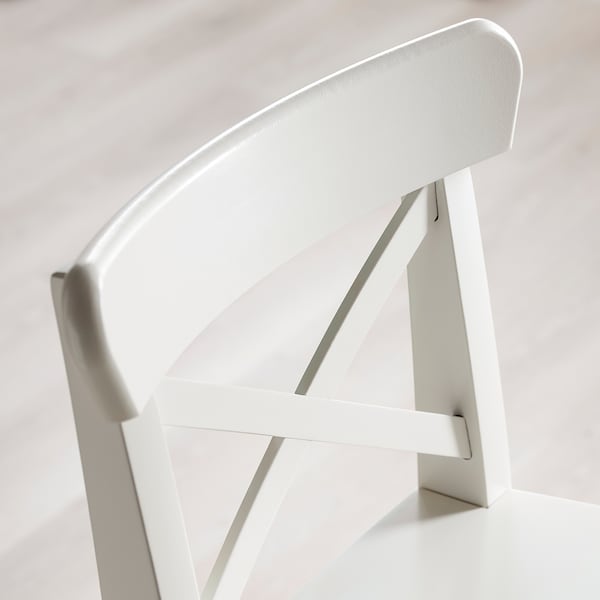 IKEA INGOLF Bar stool with backrest, white, 29  1/8 in , IKEA Sale | 46087IVEJ