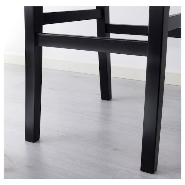 IKEA INGOLF bar stool with backrest, brown-black, 29 1/8 in , IKEA Sale | 93174ESCK