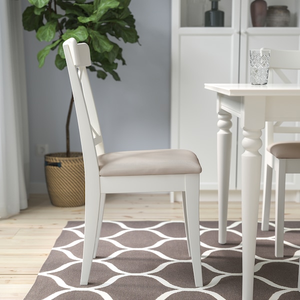 IKEA INGOLF chair, white/Hallarp beige , IKEA Sale | 56182YITB