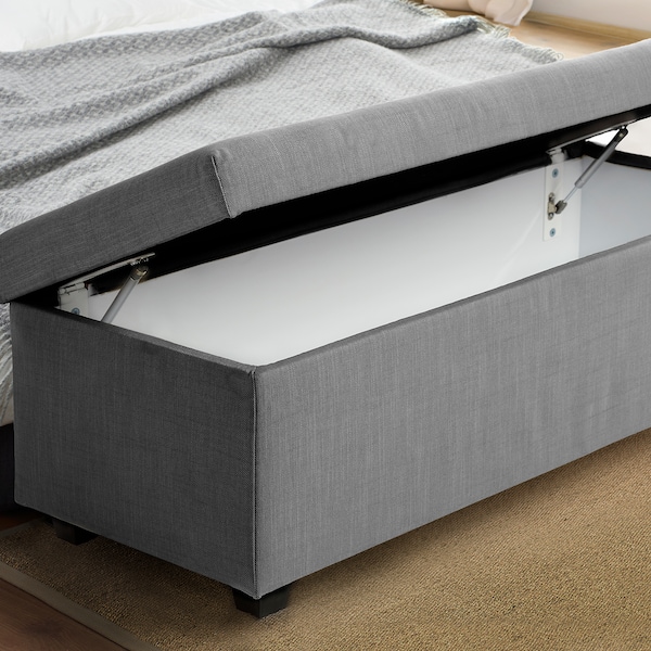 IKEA INNDYR storage bench, Nordvalla dark gray/black , IKEA Sale | 86394PQRY