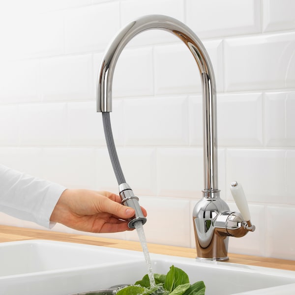 IKEA INSJÖN kitchen faucet with pull-out spout, chrome plated , IKEA Sale | 92613FPVC