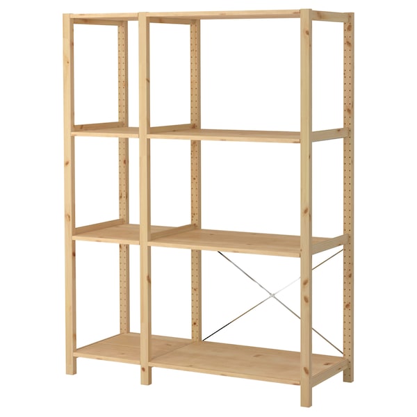 IKEA IVAR 2 section shelving unit, pine, 52 3/4x19 5/8x70 1/2 in , IKEA Sale | 43617CFXU