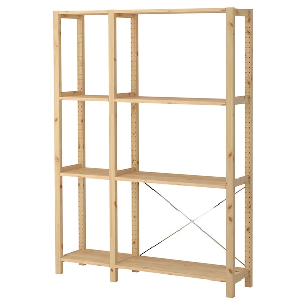 IKEA IVAR 2 section shelving unit, pine, 52 3/4x11 3/4x70 1/2 in , IKEA Sale | 62974IBHX