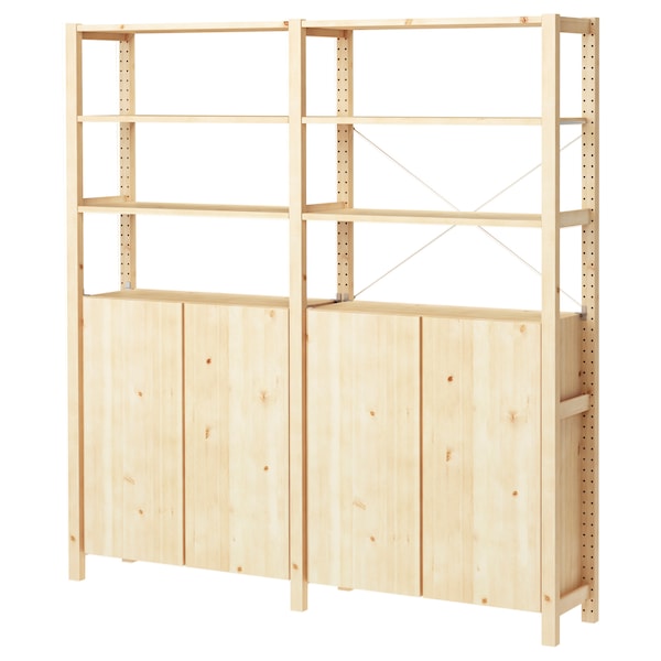 IKEA IVAR 2 section shelving unit w/cabinet, pine, 68 1/2x11 3/4x70 1/2 in , IKEA Sale | 47105BHXY