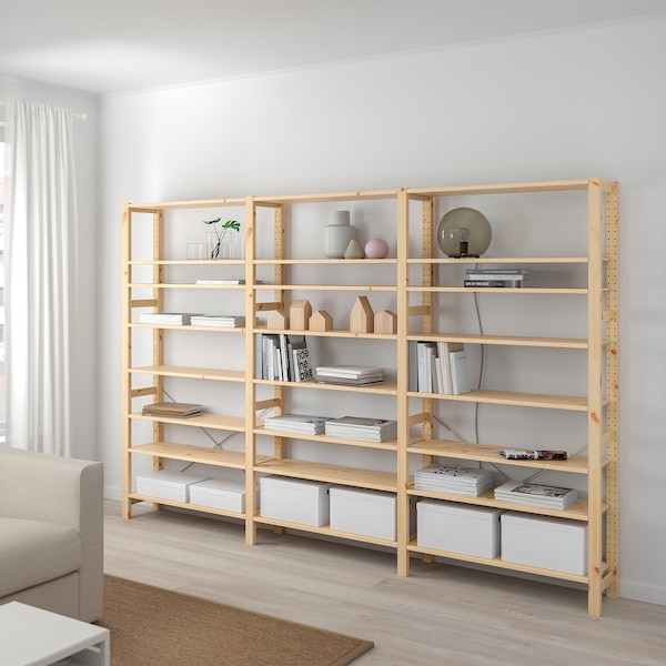 IKEA IVAR 3 section shelving unit, pine, 102x11 3/4x70 1/2 in , IKEA Sale | 01423ISFB