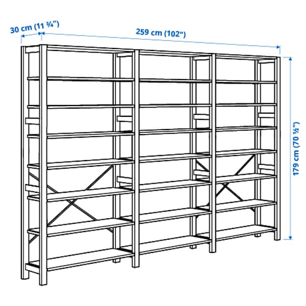 IKEA IVAR 3 section shelving unit, pine, 102x11 3/4x70 1/2 in , IKEA Sale | 01423ISFB