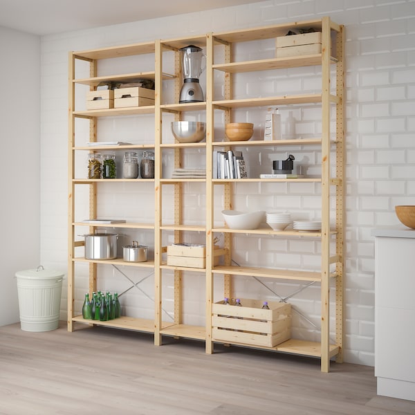 IKEA IVAR 3 section shelving unit, pine, 86 1/4x11 3/4x89 in , IKEA Sale | 25938TUEM