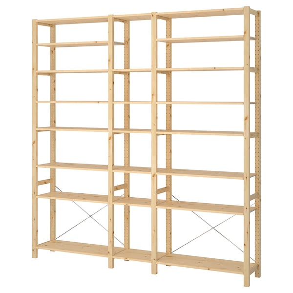 IKEA IVAR 3 section shelving unit, pine, 86 1/4x11 3/4x89 in , IKEA Sale | 25938TUEM