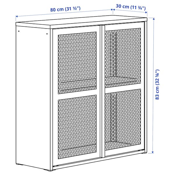 IKEA IVAR cabinet with doors, black mesh, 31 1/2x32 5/8 in , IKEA Sale | 56079WMKC