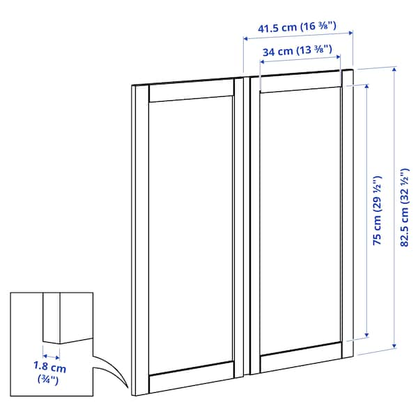 IKEA IVAR door, dark gray/felt, 16 1/2x32 5/8 in, 2 pack , IKEA Sale | 29314YFTB