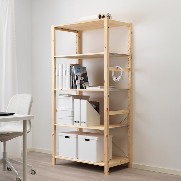 IKEA IVAR shelf unit, pine, 35x19 5/8x70 1/2 in , IKEA Sale | 98307TUCH