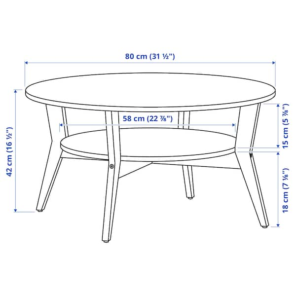 IKEA JAKOBSFORS coffee table, dark brown stained oak veneer, 31 1/2 in , IKEA Sale | 17234VXPC