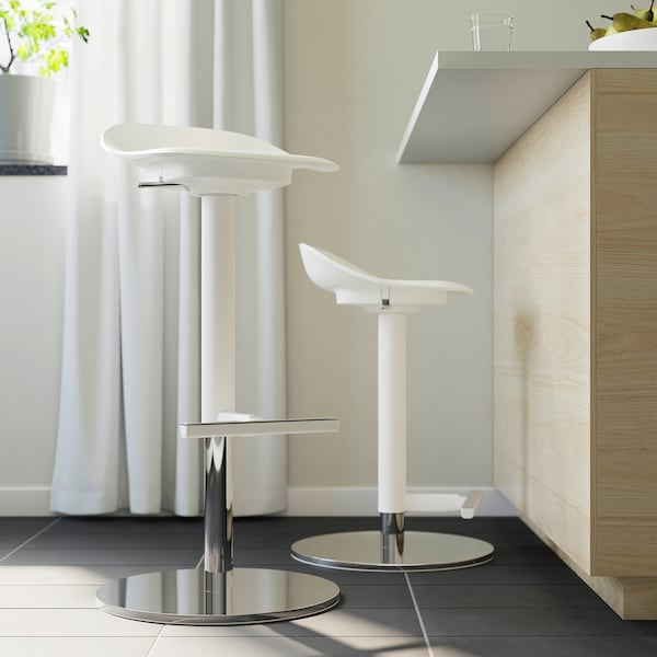 IKEA JANINGE bar stool, white, 29 7/8 in , IKEA Sale | 49286EKYI