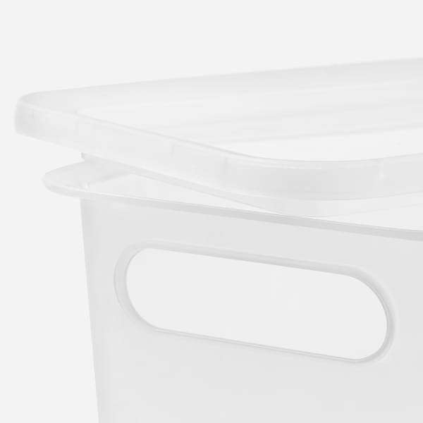 IKEA JORDBRUK storage box with lid, clear, 13x6x6 in , IKEA Sale | 07518KGRB