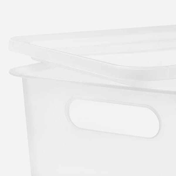 IKEA JORDBRUK storage box with lid, clear, 13x9x6 in , IKEA Sale | 61592QAKD