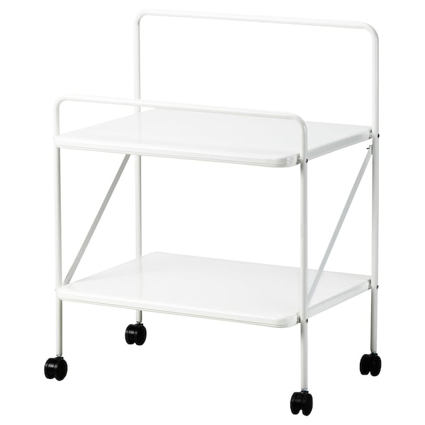 IKEA JÄRLÅSA side table on casters, white, 25 5/8x17 3/4 in , IKEA Sale | 54609GEFK