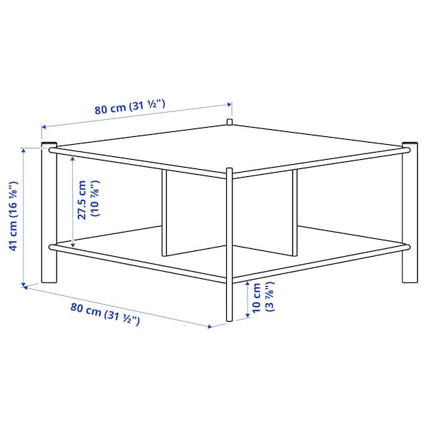 IKEA JÄTTESTA coffee table, white/light bamboo, 31 1/2x31 1/2 in , IKEA Sale | 12390DUJY