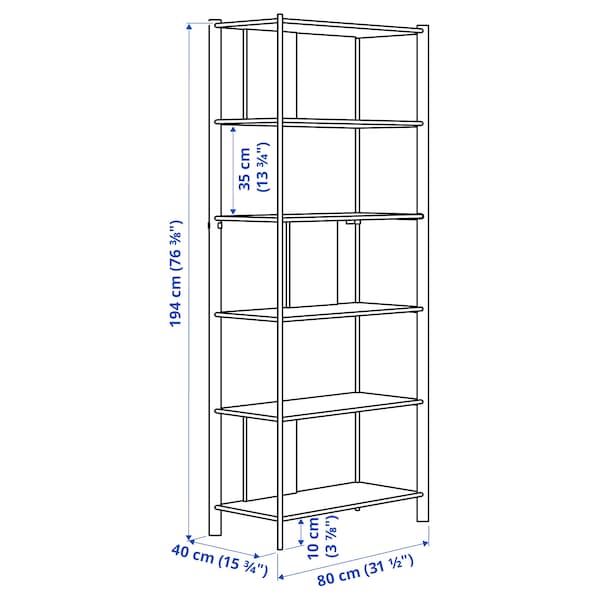 IKEA JÄTTESTA shelf unit, black, 31 1/2x76 3/4 in , IKEA Sale | 58021ENZY