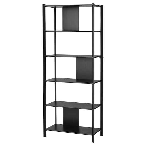 IKEA JÄTTESTA shelf unit, black, 31 1/2x76 3/4 in , IKEA Sale | 58021ENZY