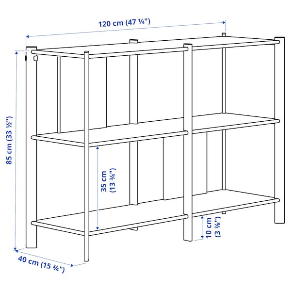 IKEA JÄTTESTA shelf unit, black, 47 1/4x33 1/2 in , IKEA Sale | 05762RJSG