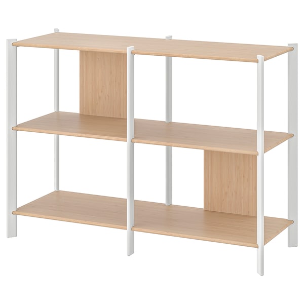 IKEA JÄTTESTA shelf unit, white/light bamboo, 47 1/4x33 1/2 in , IKEA Sale | 59246EKCU