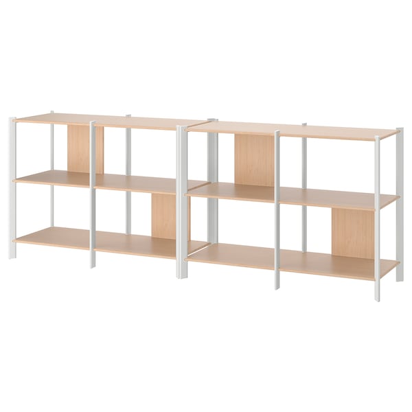 IKEA JÄTTESTA storage combination, white/light bamboo, 94 1/2x15 3/4x33 1/2 in , IKEA Sale | 60951PELY