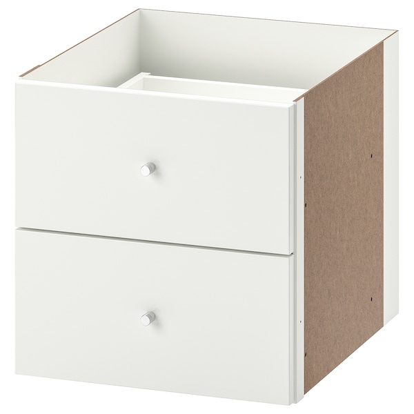 IKEA KALLAX Insert with 2 drawers, high gloss white, 13x13 in , IKEA Sale | 45269JRVE