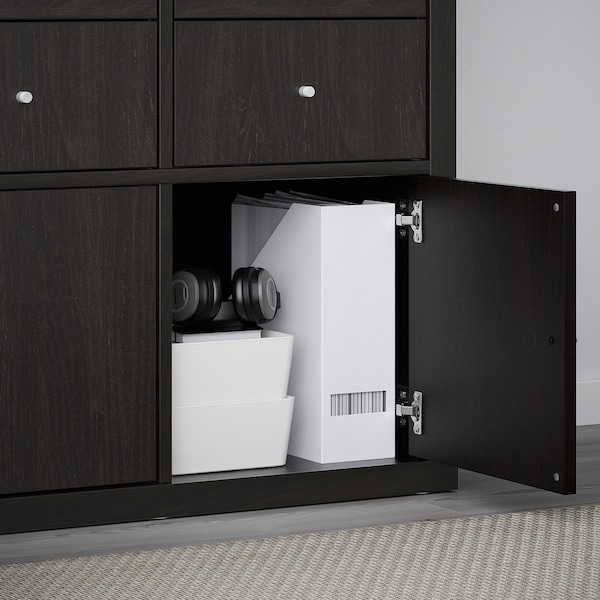 IKEA KALLAX Insert with door, black-brown, 13x13 in , IKEA Sale | 91607LHXP