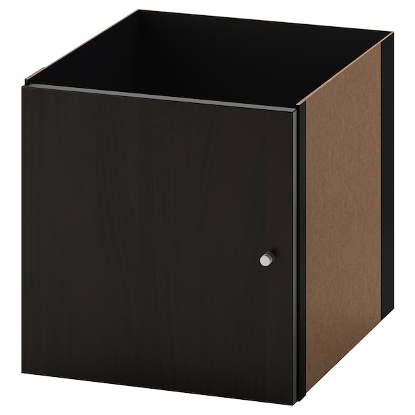 IKEA KALLAX Insert with door, black-brown, 13x13 in , IKEA Sale | 91607LHXP