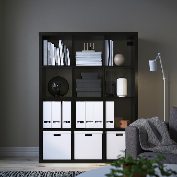 IKEA KALLAX Shelf unit, black-brown, 44  1/8x57  7/8 in , IKEA Sale | 34201WMTU