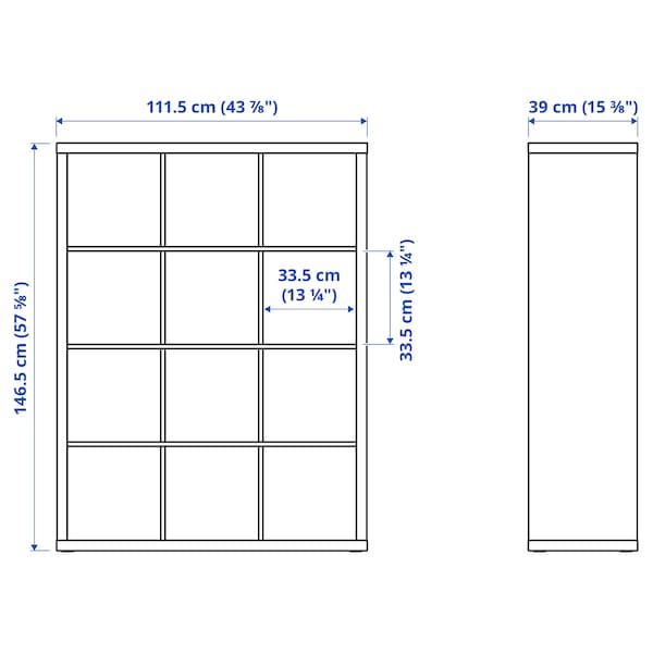 IKEA KALLAX Shelf unit, black-brown, 44  1/8x57  7/8 in , IKEA Sale | 34201WMTU