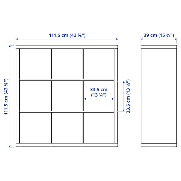 IKEA KALLAX Shelf unit, black-brown, 44  1/8x44  1/8 in , IKEA Sale | 49356PQFC