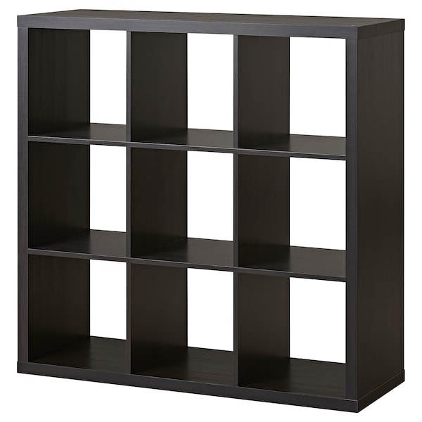 IKEA KALLAX Shelf unit, black-brown, 44  1/8x44  1/8 in , IKEA Sale | 49356PQFC