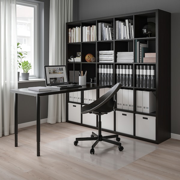 IKEA KALLAX / LAGKAPTEN workstation, black/black-brown, 71 5/8x70 1/2x71 5/8 in , IKEA Sale | 03598NLGW