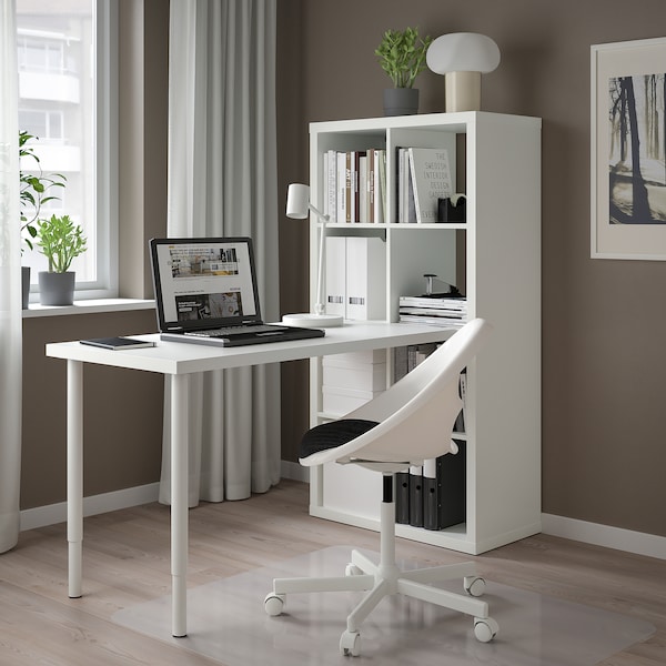 IKEA KALLAX / LAGKAPTEN workstation, white, 30 3/8x62 5/8x57 7/8 in , IKEA Sale | 79310TUHI