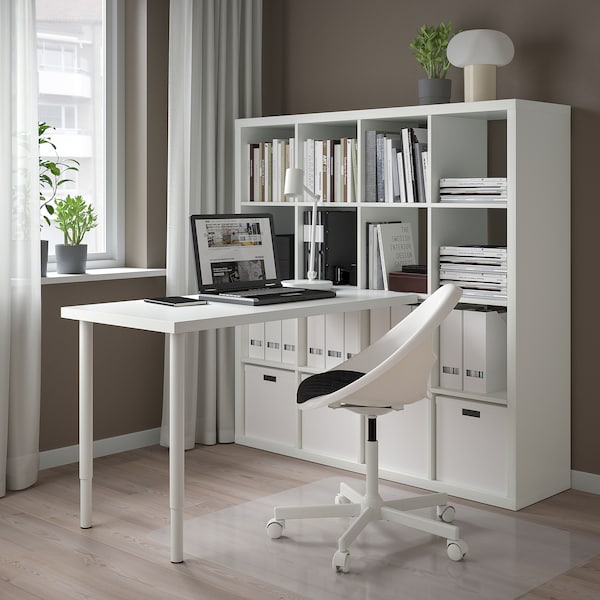 IKEA KALLAX / LAGKAPTEN workstation, white, 57 7/8x62 5/8x57 7/8 in , IKEA Sale | 89145KSNG