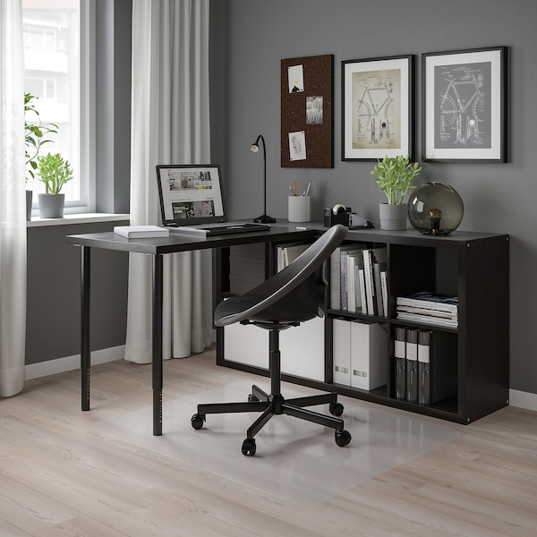 IKEA KALLAX / LINNMON workstation, black/black-brown, 30 3/8x54 3/4x57 7/8 in , IKEA Sale | 57613ZTLX